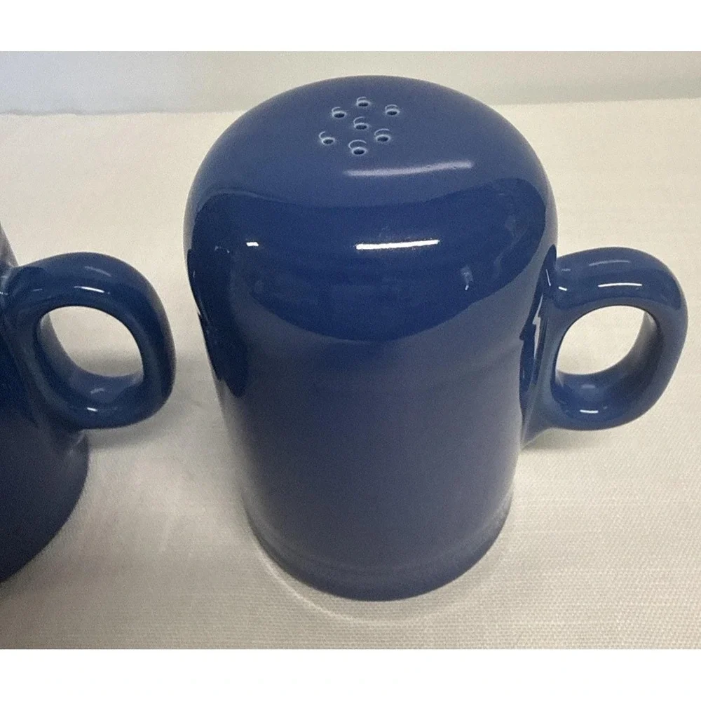 Fiestaware Rangetop Blue Salt and Pepper Shakers Set of 2 Ceramic Glazed Fiesta